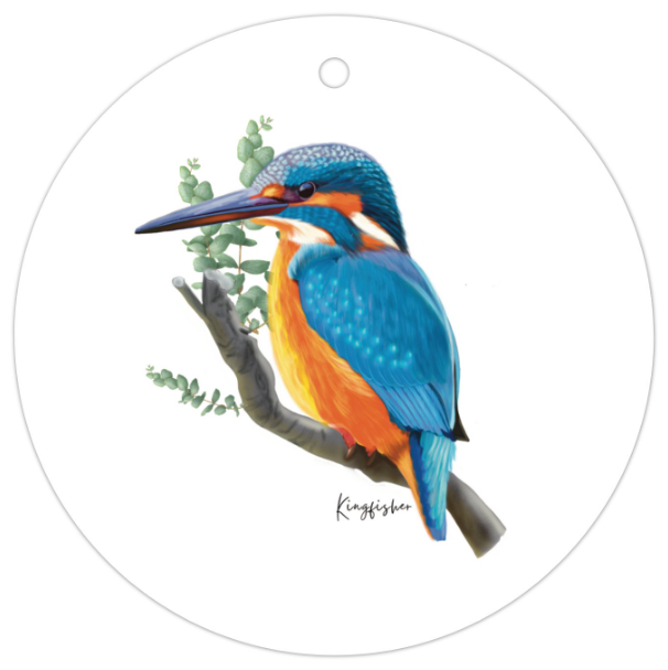 Kingfisher Bird Gift Tag| Blue
