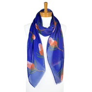 Banksia Flower Scarf | Navy - Australiana Gifts Co