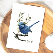Load image into Gallery viewer, Blue Wren Card - Australiana Gifts Co
