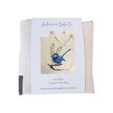 Load image into Gallery viewer, Blue Wren Cotton Tote Bag - Australiana Gifts Co
