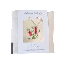 Load image into Gallery viewer, Bottlebrush Cotton Tote Bag | Red - Australiana Gifts Co
