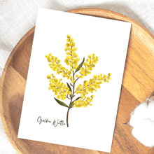 Load image into Gallery viewer, Golden Wattle Flower Card - Australiana Gifts Co

