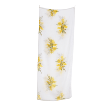Load image into Gallery viewer, Golden Wattle Scarf | White - Australiana Gifts Co
