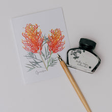 Load image into Gallery viewer, Grevillea Flower Card - Australiana Gifts Co
