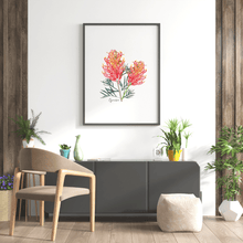 Load image into Gallery viewer, Grevillea Flower Poster - Australiana Gifts Co
