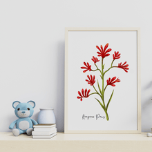 Load image into Gallery viewer, Kangaroo Paw Flower Poster - Australiana Gifts Co
