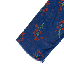 Load image into Gallery viewer, Kangaroo Paws Scarf | Navy - Australiana Gifts Co

