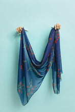 Load image into Gallery viewer, Kangaroo Paws Scarf | Navy - Australiana Gifts Co
