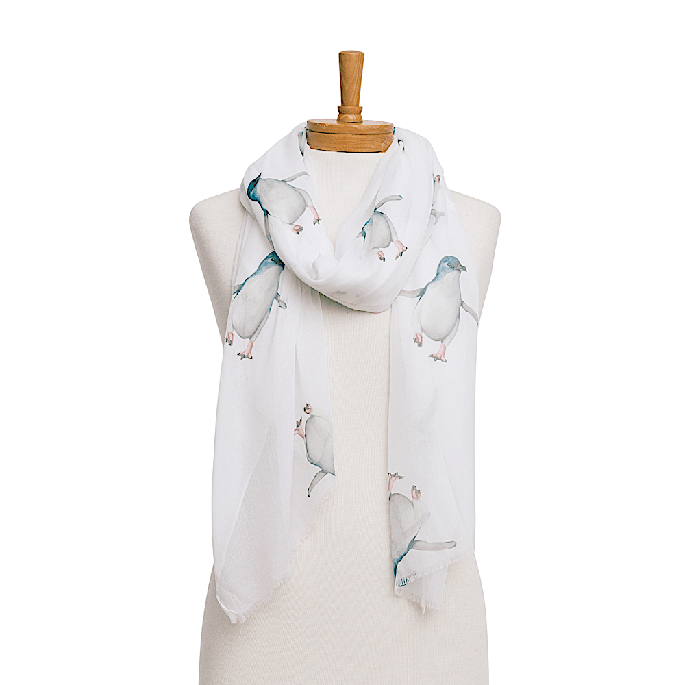 Penguin Scarf | White - Australiana Gifts Co