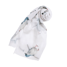 Load image into Gallery viewer, Penguin Scarf | White - Australiana Gifts Co
