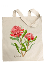 Load image into Gallery viewer, Waratah Cotton Tote Bag - Australiana Gifts Co
