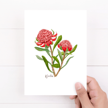 Load image into Gallery viewer, Waratah Flower Card - Australiana Gifts Co
