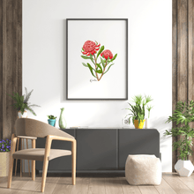 Load image into Gallery viewer, Waratah Flower Poster - Australiana Gifts Co
