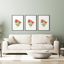 Load image into Gallery viewer, Waratah Flower Poster - Australiana Gifts Co
