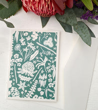 Load image into Gallery viewer, Wild Flower Card | Green - Australiana Gifts Co
