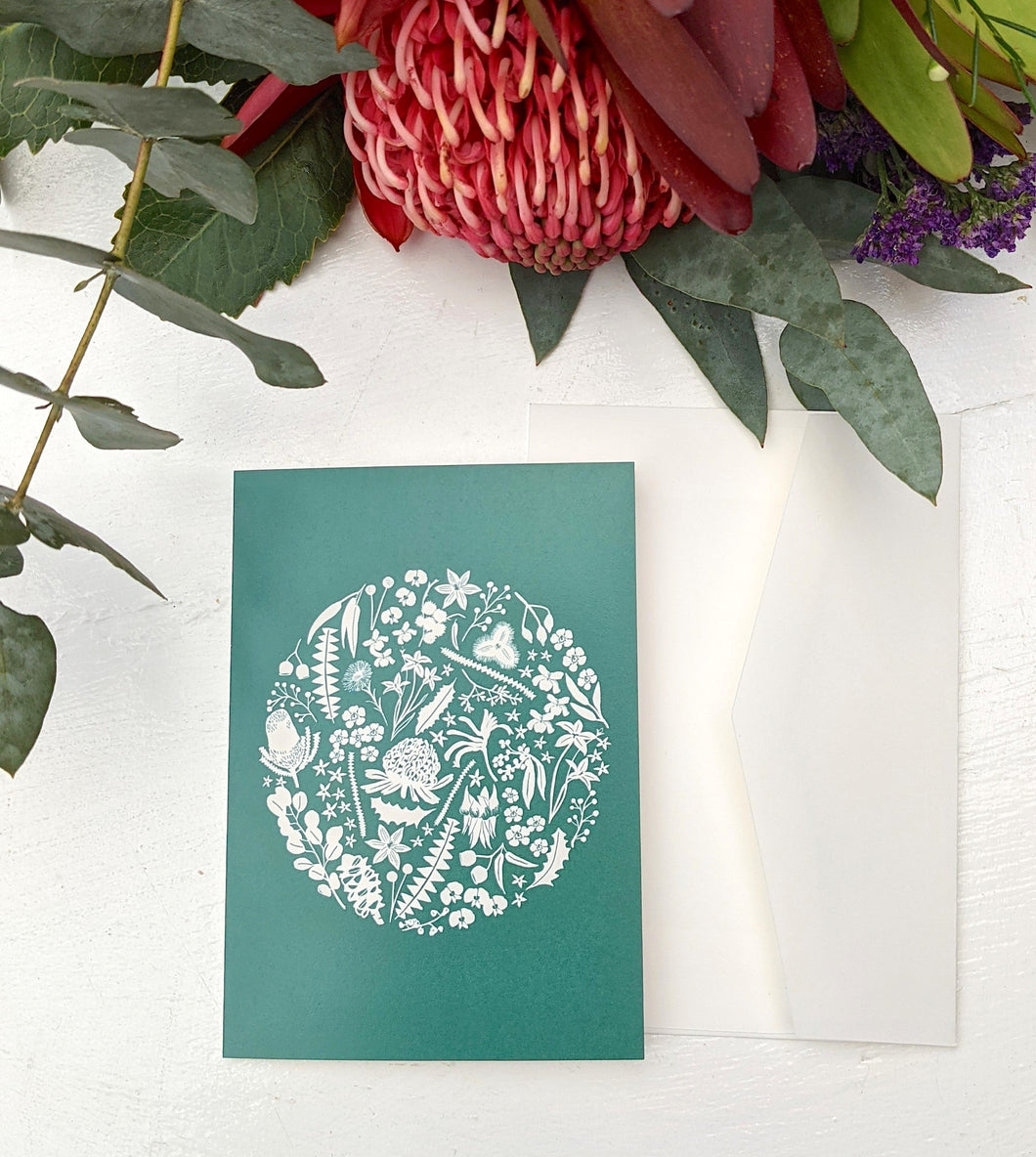Wild Flowers Ball Card - Australiana Gifts Co