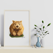 Load image into Gallery viewer, Wombat Poster - Australiana Gifts Co
